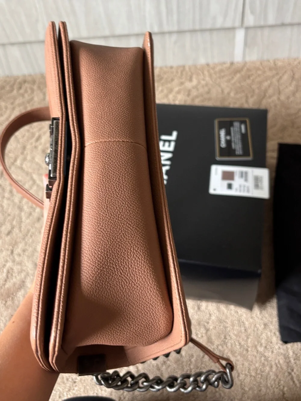 CHANEL Boy Bag medium in caviar leather
